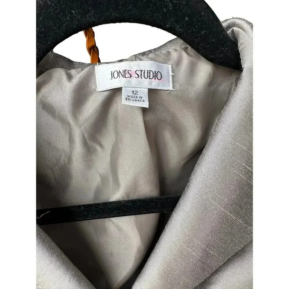 Jones Studio Women's Nylon Blend Sleeveless Collared Fit & Flare Dress Size 12 - Picture 4 of 5